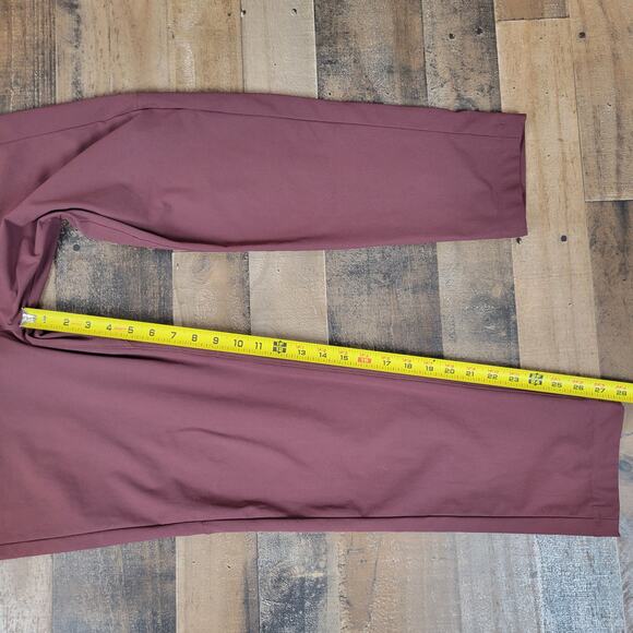 Lululemon Warpstreme Commission Slim Pants Stretch Mens 33 Burgundy M5522S - Picture 9 of 9